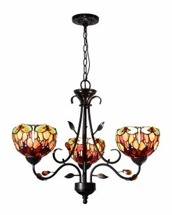 Coupon β¨ Dale Tiffany Dragonfly 3-Light Pendant Home Ceiling Lighting π§¨