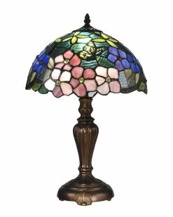 Wholesale 🤩 Dale Tiffany Fox Peony Table Lamp Home Table & Desk Lamps ⭐