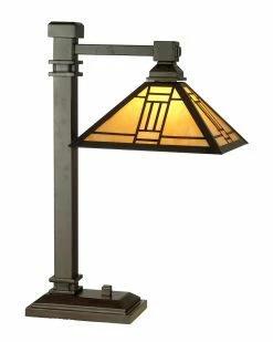Budget 🛒 Dale Tiffany Noir Mission Table Lamp Home Table & Desk Lamps ⌛