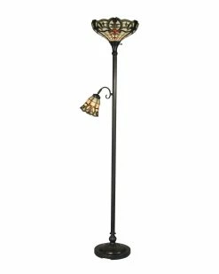 Cheapest π Dale Tiffany Tompkins Torchiere Floor Lamp With Side Light Home Floor Lamps π
