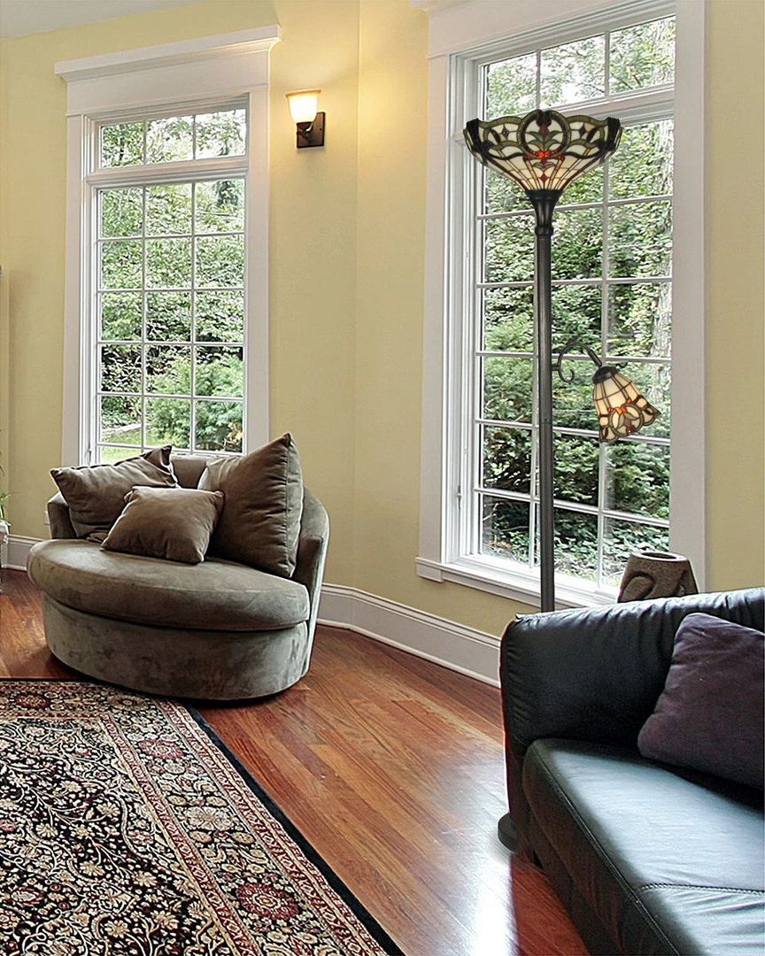 Cheapest π Dale Tiffany Tompkins Torchiere Floor Lamp With Side Light Home Floor Lamps π 2 Cheapest π Dale Tiffany Tompkins Torchiere Floor Lamp With Side Light Home Floor Lamps π - Image 2