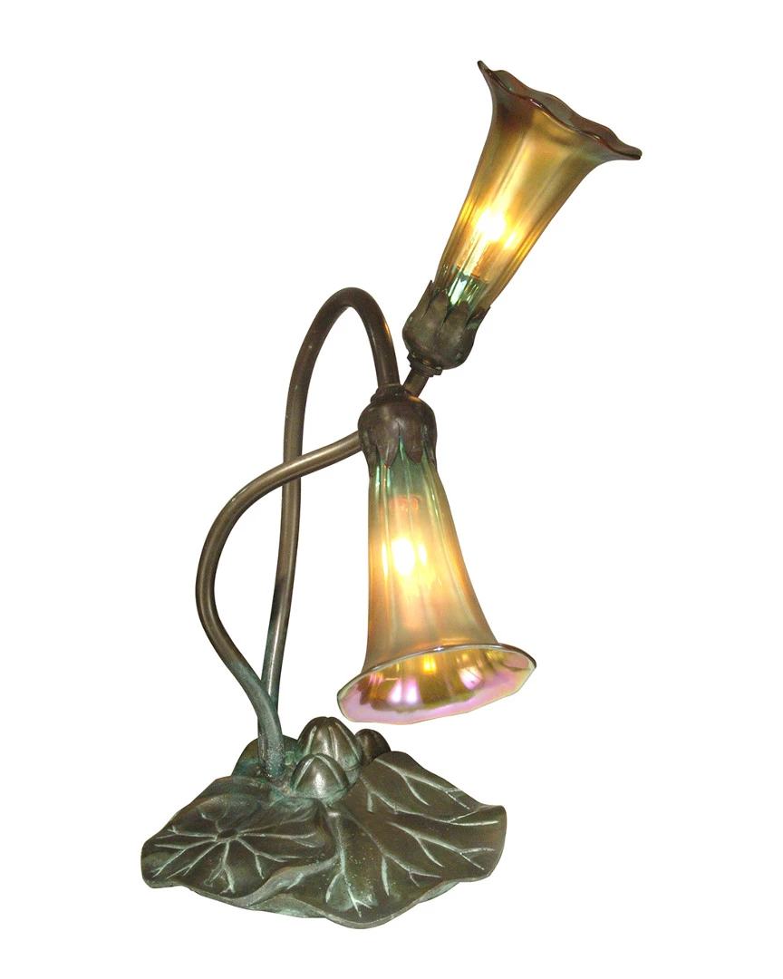 Promo β Dale Tiffany Gold Lily 2-Light Hand Blown Art Glass Bronze Accent Table Lamp Home Table & Desk Lamps π 1 Promo β Dale Tiffany Gold Lily 2-Light Hand Blown Art Glass Bronze Accent Table Lamp Home Table & Desk Lamps π