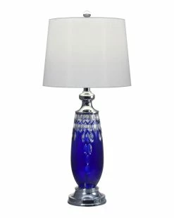 Wholesale β¨ Dale Tiffany Blue Marble 24% Lead Hand Cut Crystal Table Lamp Home Table & Desk Lamps π