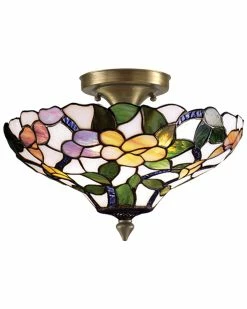 Wholesale 👏 Dale Tiffany Peony Semi Flush Mount Home Sconces & Wall Mounts 🎉