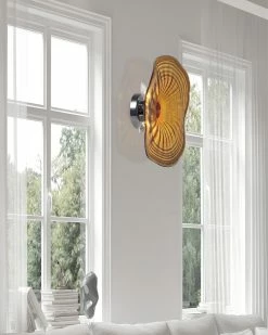 Promo 👏 Dale Tiffany Handover Hand Blown Art Glass Wall Sconce / Flush Mount - 20in Home Sconces & Wall Mounts 🌟 -Cheap Dale Tiffany Store 3050267926 RLLZ 3