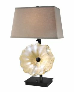 Coupon π Dale Tiffany Beige Feather Hand Blown Art Glass Table Lamp Home Table & Desk Lamps π
