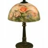 Best deal 🎁 Dale Tiffany Rose Dome Hand Painted Table Lamp Home Table & Desk Lamps 👏