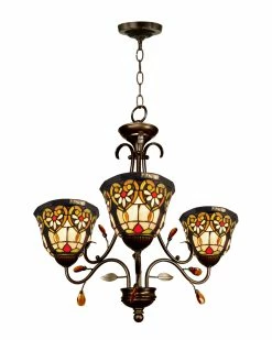 Wholesale 🛒 Dale Tiffany Peony 3-Light Hanging Fixture Home Ceiling Lighting 🔔
