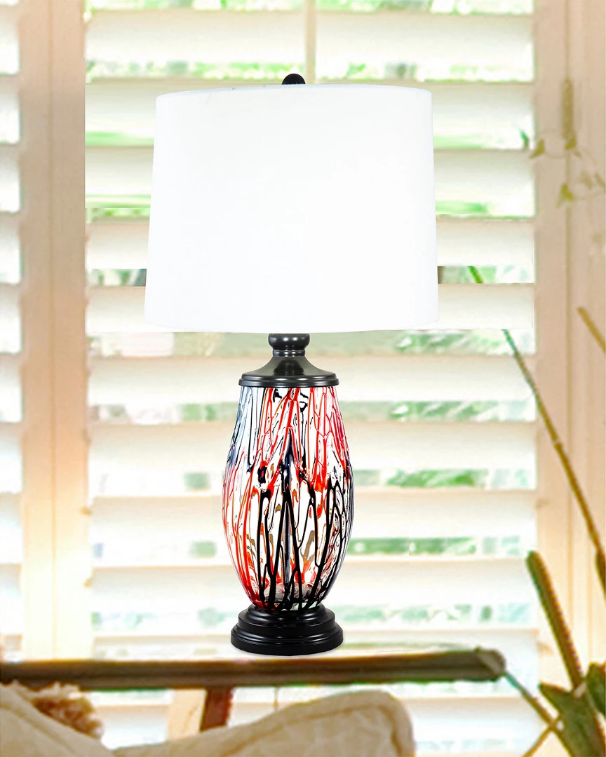 Hot Sale ⌛ Dale Tiffany Halen Painted Crystal Table Lamp Home Table & Desk Lamps ❤️ 2 Hot Sale ⌛ Dale Tiffany Halen Painted Crystal Table Lamp Home Table & Desk Lamps ❤️ - Image 2