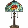 Brand new 🎁 Dale Tiffany Crimson Rose Table Lamp Home Table & Desk Lamps 🥰