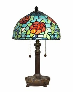 Brand new π Dale Tiffany Crimson Rose Table Lamp Home Table & Desk Lamps π₯°