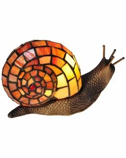 Deals 🛒 Dale Tiffany Snail Accent Table Lamp Home Table & Desk Lamps ✔️