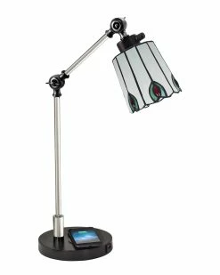 Cheap 𧨠Dale Tiffany Penfold Desk Lamp With Wireless And USB Charger Home Table & Desk Lamps β