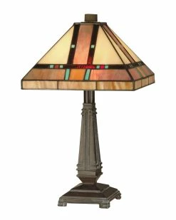 Cheapest 𧨠Dale Tiffany Hyde Park Mission Table Lamp Home Table & Desk Lamps βοΈ