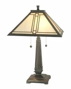 Flash Sale π₯° Dale Tiffany Lined Mission Table Lamp Home Table & Desk Lamps π