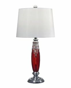 Best deal π Dale Tiffany Red Marble 24% Lead Hand Cut Crystal Table Lamp Home Table & Desk Lamps βοΈ