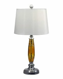 Hot Sale π Dale Tiffany Autumn Lake 24% Lead Hand Cut Crystal Table Lamp Home Table & Desk Lamps π₯