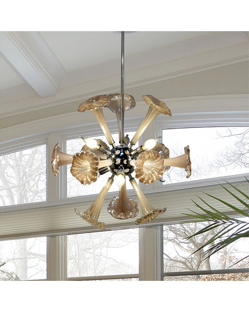 Best Sale π₯° Dale Tiffany Yuri 6-Light Hand Blown Art Glass Chandelier Home Ceiling Lighting π 2 Best Sale π₯° Dale Tiffany Yuri 6-Light Hand Blown Art Glass Chandelier Home Ceiling Lighting π - Image 2