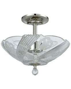 Promo 🎁 Dale Tiffany Grove Park Crystal Flush Mount Home Sconces & Wall Mounts 👍