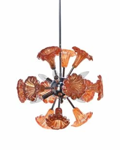 Budget π Dale Tiffany Yuri Orange 6-Light Art Glass Hanging Fixture Home Ceiling Lighting π§¨