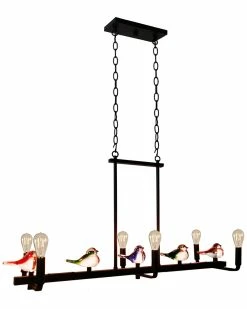 Promo 🛒 Dale Tiffany Finch Handcrafted Art Glass Hanging Fixture Home Ceiling Lighting 👍