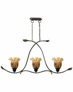 Coupon 👍 Dale Tiffany Luster 3-Light Hand Blown Art Glass Hanging Fixture Home Ceiling Lighting 🌟