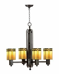 Discount π Dale Tiffany 4-Light Biscayne Mission Hanging Fixture Home Ceiling Lighting β