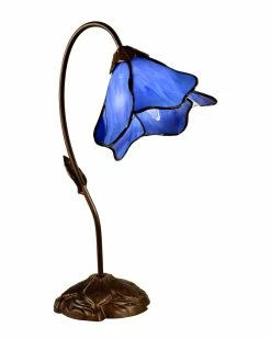Cheap π₯° Dale Tiffany Poelking 1-Light Blue Lily Table Lamp Home Table & Desk Lamps β€οΈ