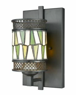Budget π₯° Dale Tiffany Rainy Slate Wall Sconce Home Sconces & Wall Mounts β