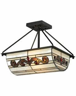 Flash Sale π€© Dale Tiffany Cupertino Semi Flush Mount Home Sconces & Wall Mounts π