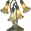 Top 10 😉 Dale Tiffany Gold Lily 4-Light Hand Blown Art Glass Bronze Accent Table Lamp Home Table & Desk Lamps 🛒