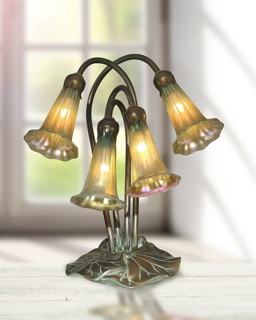 Top 10 π Dale Tiffany Gold Lily 4-Light Hand Blown Art Glass Bronze Accent Table Lamp Home Table & Desk Lamps π 2 Top 10 π Dale Tiffany Gold Lily 4-Light Hand Blown Art Glass Bronze Accent Table Lamp Home Table & Desk Lamps π - Image 2