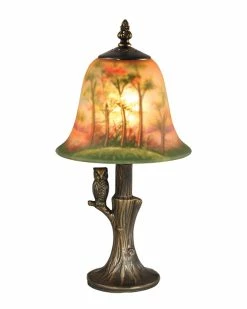 Brand new π― Dale Tiffany Owl Hand Painted Accent Table Lamp Home Table & Desk Lamps π§¨