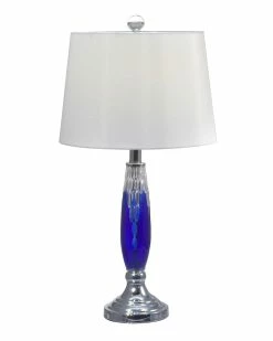 Best deal ⭐ Dale Tiffany Blue Glacier 24% Lead Hand Cut Crystal Table Lamp Home Table & Desk Lamps ✨