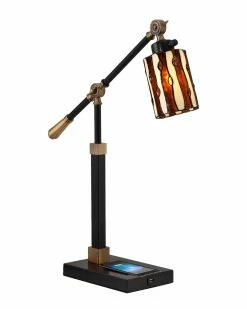 Buy π Dale Tiffany Diamond Hill Desk Lamp With Wireless And USB Charger Home Table & Desk Lamps π