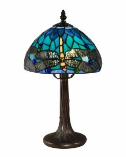 Coupon 👍 Dale Tiffany Classic Dragonfly Accent Table Lamp Home Table & Desk Lamps 😀