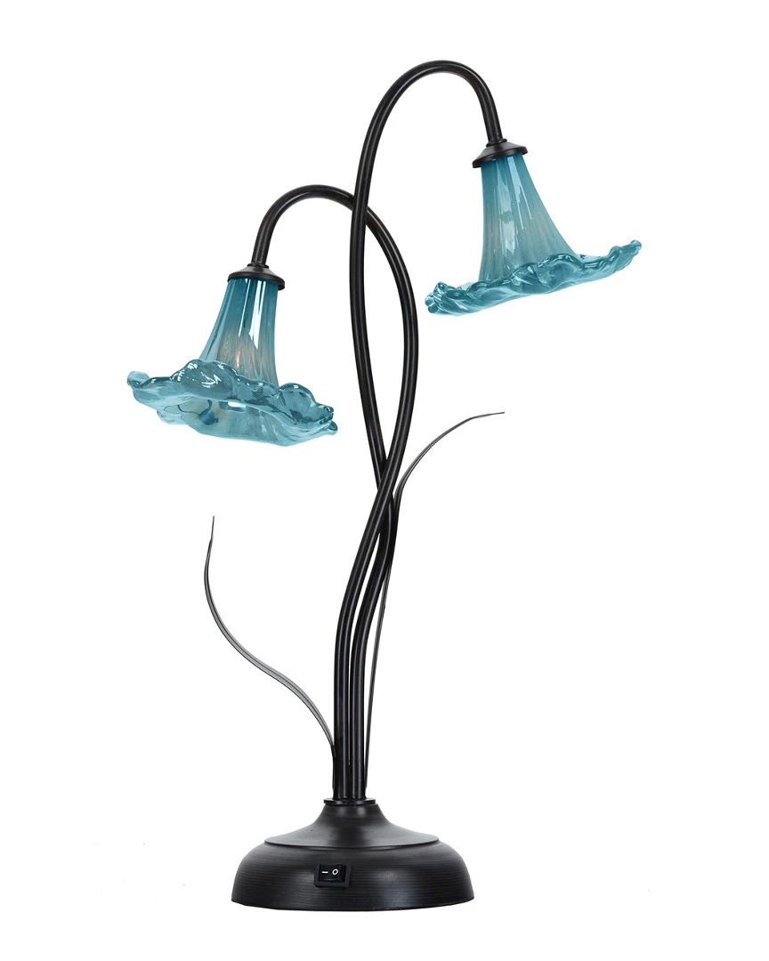Budget π Dale Tiffany Blue Trumpet 2-Light LED Hand Blown Art Glass Accent Lamp Home Table & Desk Lamps π 1 Budget π Dale Tiffany Blue Trumpet 2-Light LED Hand Blown Art Glass Accent Lamp Home Table & Desk Lamps π