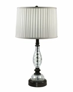 Best deal ❤️ Dale Tiffany Acacia 24% Lead Hand Cut Crystal Table Lamp Home Table & Desk Lamps ⌛