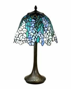 Hot Sale β Dale Tiffany Pelle Wisteria Brass Table Lamp Home Table & Desk Lamps π