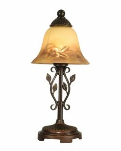 Best deal ✔️ Dale Tiffany Leaf Vine Hand Painted Mini Lamp Home Table & Desk Lamps 💯