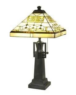 Buy 🥰 Dale Tiffany Akron Tower Mission Table Lamp Home Table & Desk Lamps ⭐