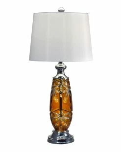 Hot Sale βοΈ Dale Tiffany Glossy Amber 24% Lead Hand Cut Crystal Table Lamp Home Table & Desk Lamps π
