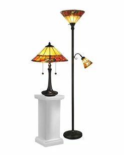 Cheapest π Dale Tiffany Genoa Table & Floor Lamp Set Home Table & Desk Lamps β€οΈ